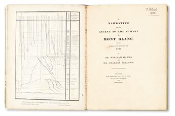 HAWES, BENJAMIN, Sir. A Narrative of an Ascent to the Summit of Mont Blanc, made during the Summer of 1827. 1828